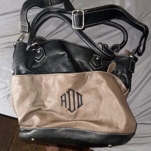 ADD Black and Tan Leather Handbag